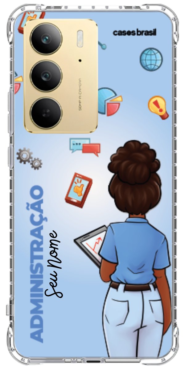 Capinha para celular Administração - Boneca Profissão Com Fundo