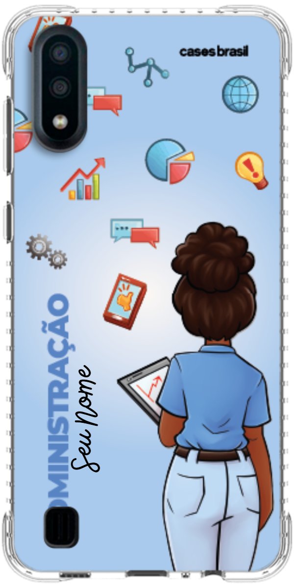 Capinha para celular Administração - Boneca Profissão Com Fundo