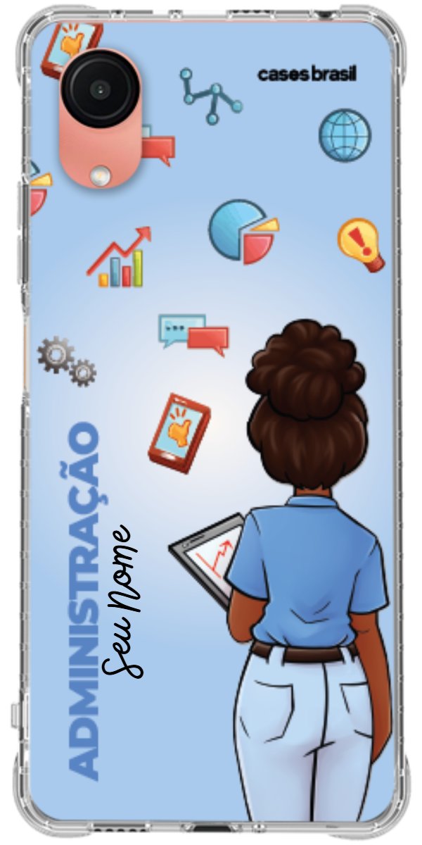 Capinha para celular Administração - Boneca Profissão Com Fundo