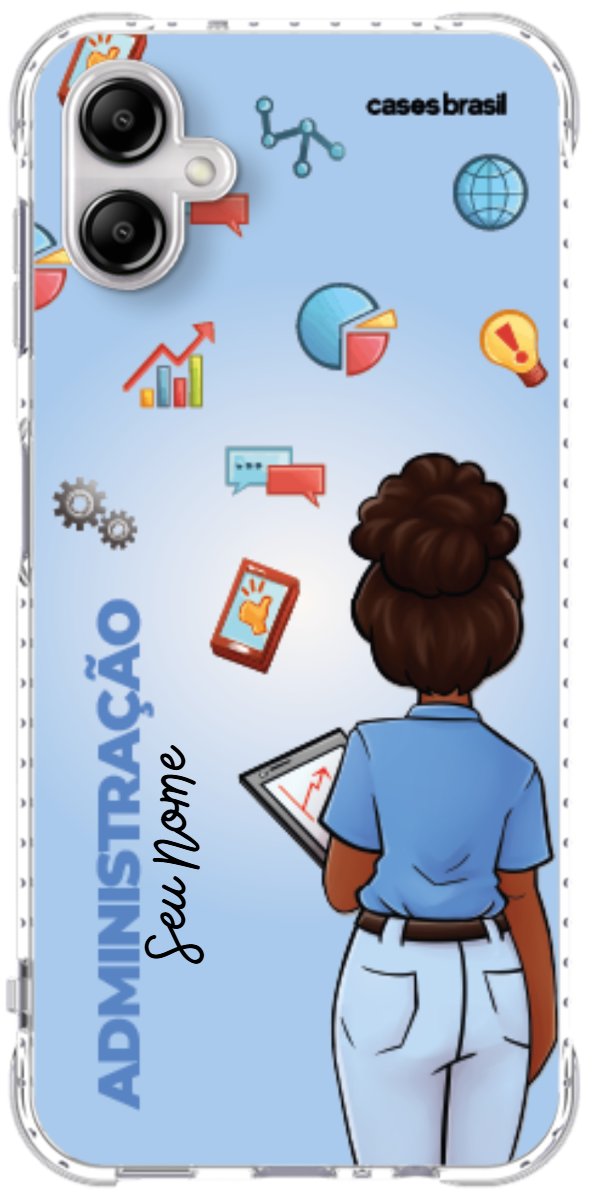 Capinha para celular Administração - Boneca Profissão Com Fundo
