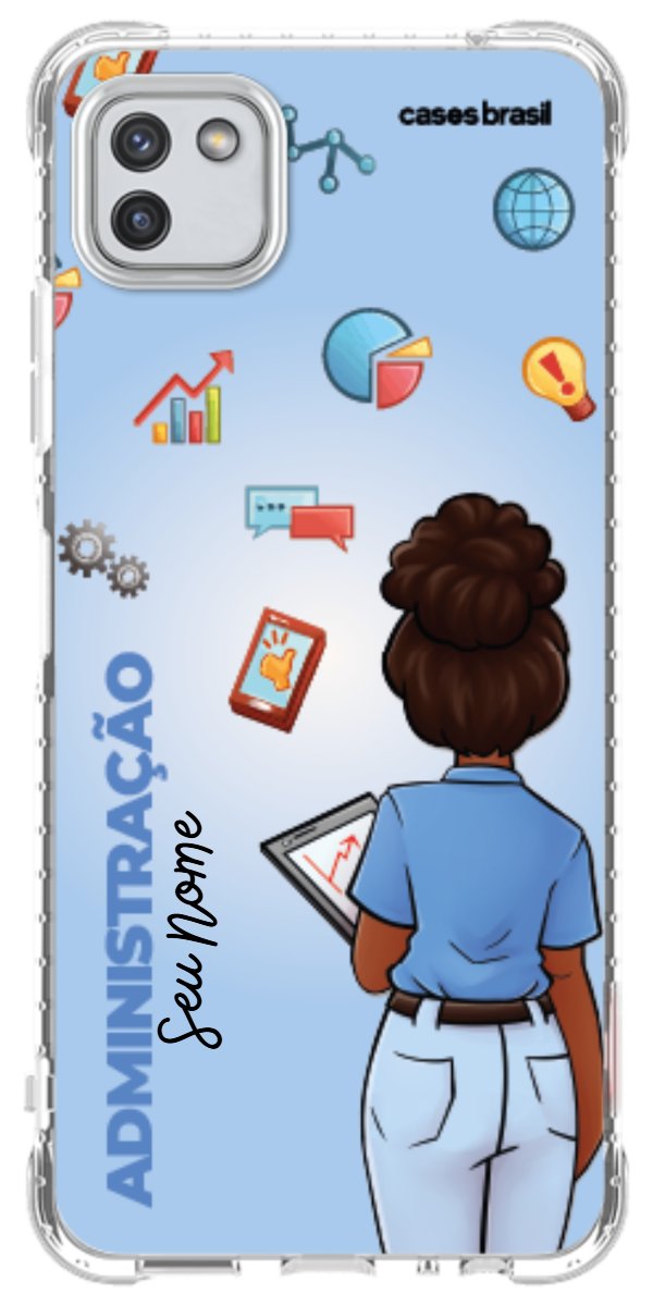 Capinha para celular Administração - Boneca Profissão Com Fundo