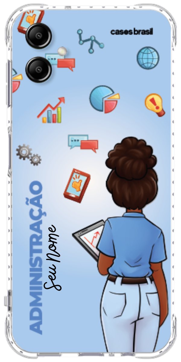 Capinha para celular Administração - Boneca Profissão Com Fundo