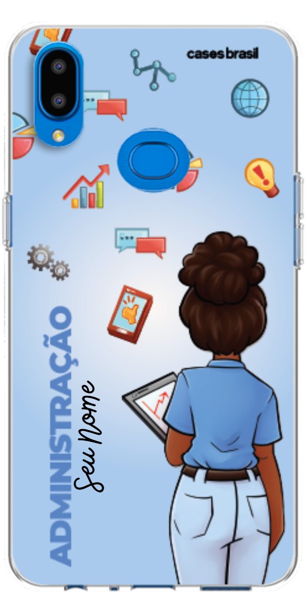 Capinha para celular Administração - Boneca Profissão Com Fundo