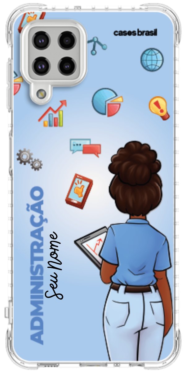 Capinha para celular Administração - Boneca Profissão Com Fundo