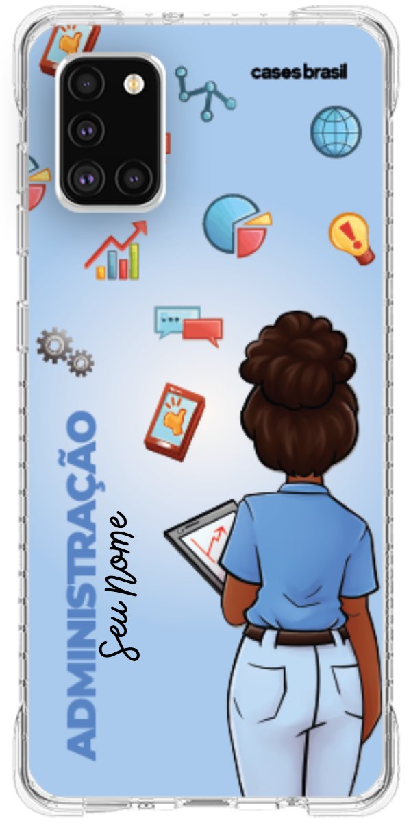 Capinha para celular Administração - Boneca Profissão Com Fundo