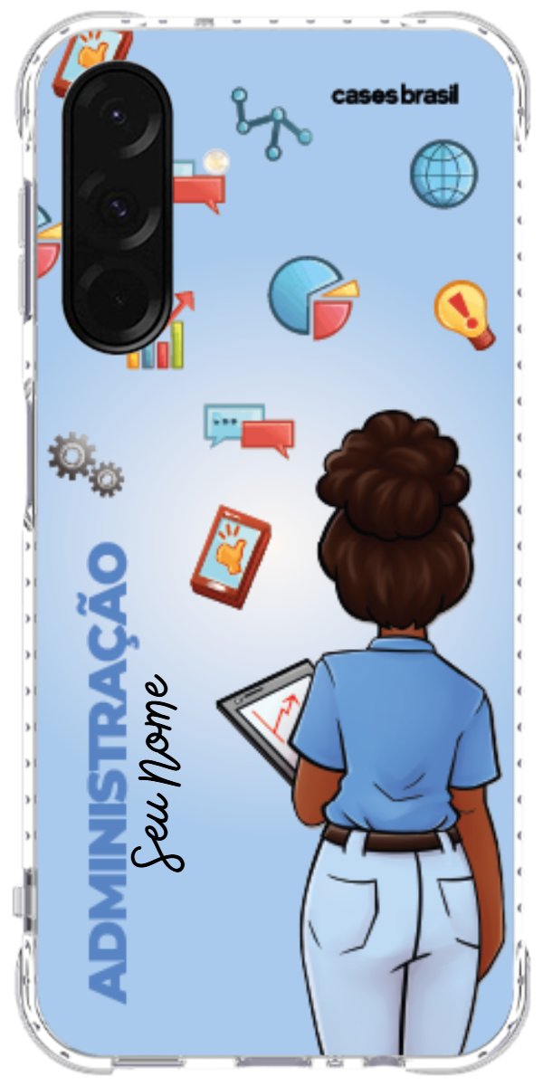 Capinha para celular Administração - Boneca Profissão Com Fundo