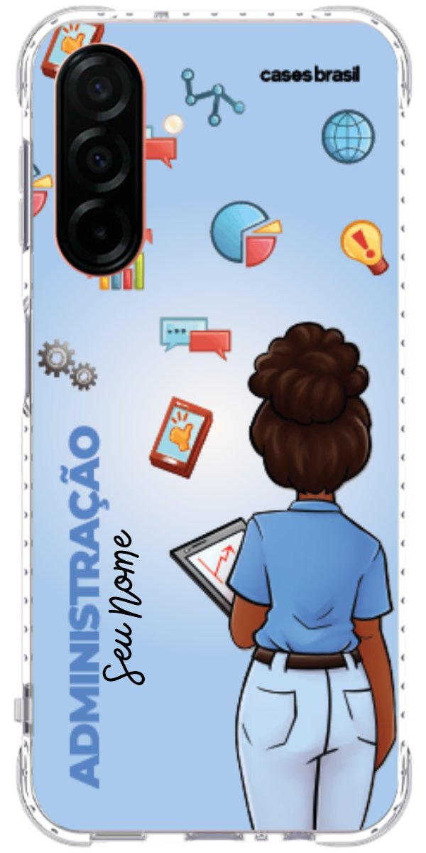 Capinha para celular Administração - Boneca Profissão Com Fundo