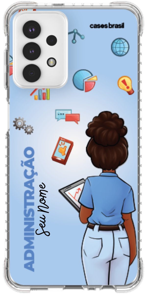 Capinha para celular Administração - Boneca Profissão Com Fundo