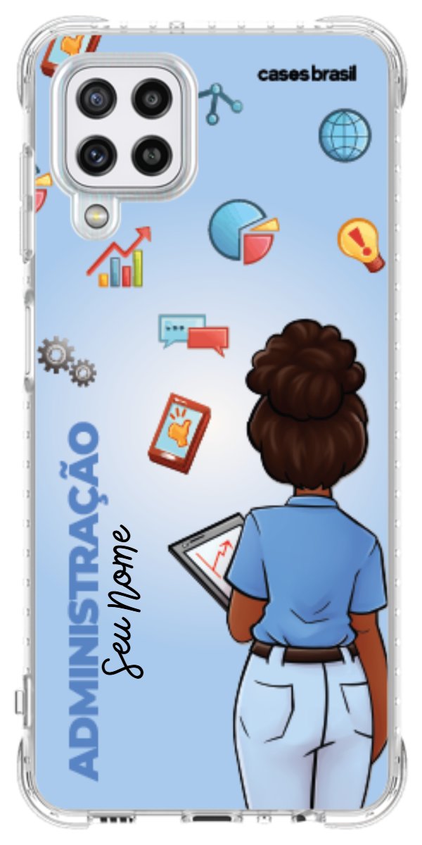 Capinha para celular Administração - Boneca Profissão Com Fundo