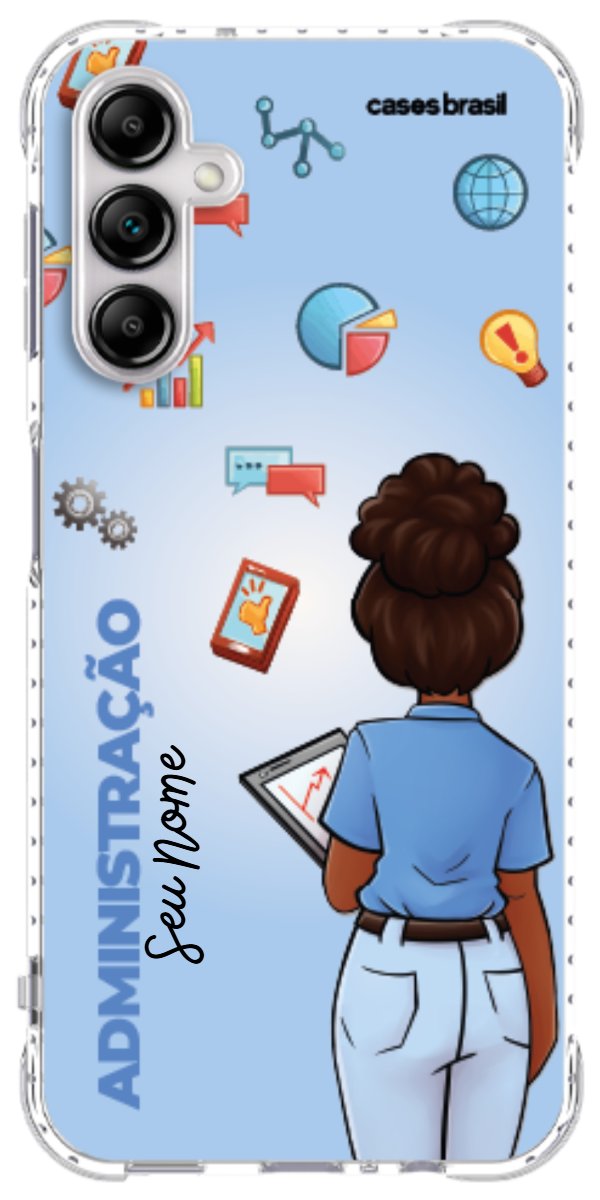 Capinha para celular Administração - Boneca Profissão Com Fundo