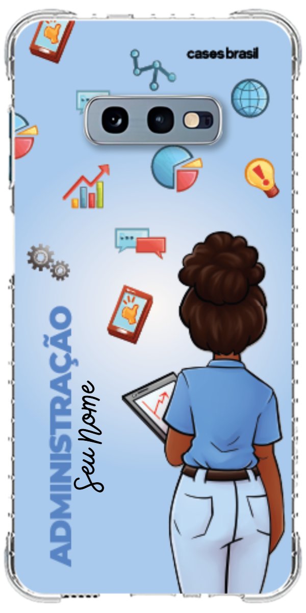 Capinha para celular Administração - Boneca Profissão Com Fundo