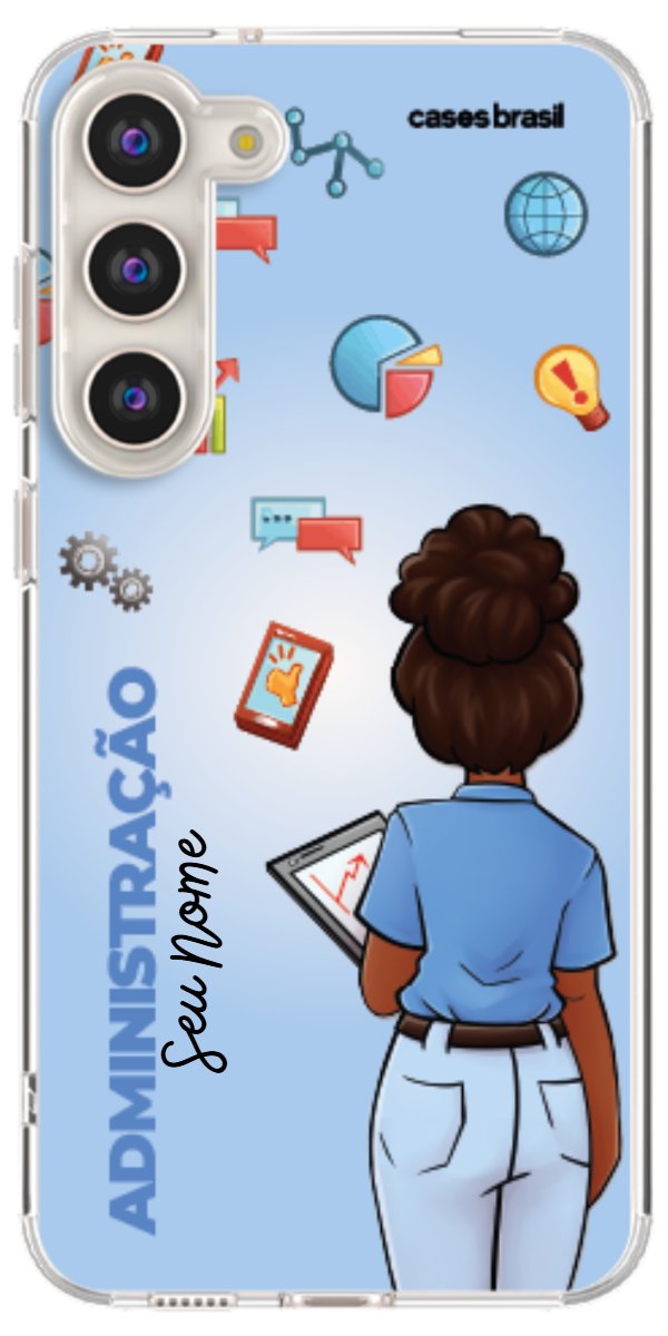 Capinha para celular Administração - Boneca Profissão Com Fundo