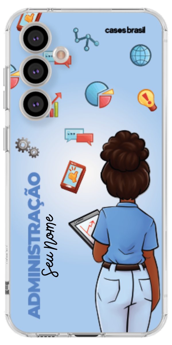 Capinha para celular Administração - Boneca Profissão Com Fundo