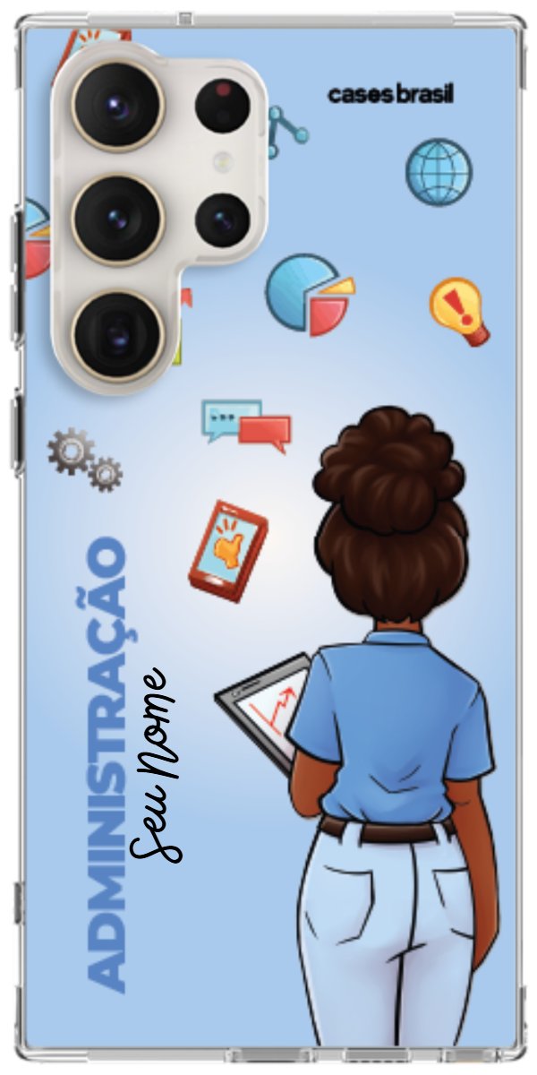 Capinha para celular Administração - Boneca Profissão Com Fundo