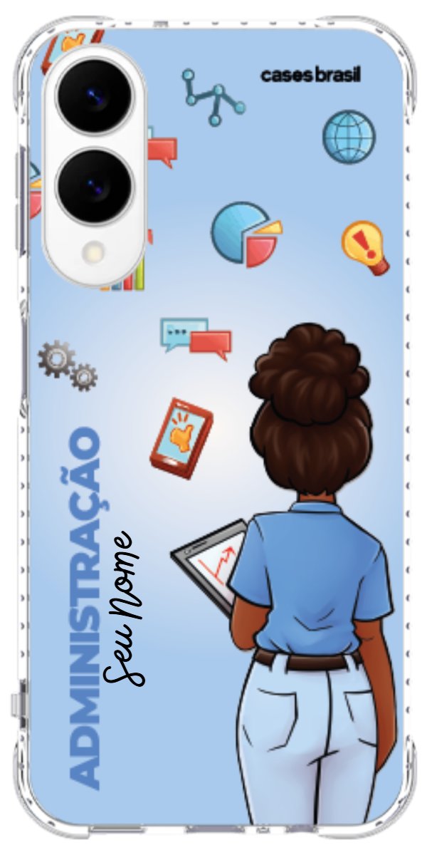Capinha para celular Administração - Boneca Profissão Com Fundo