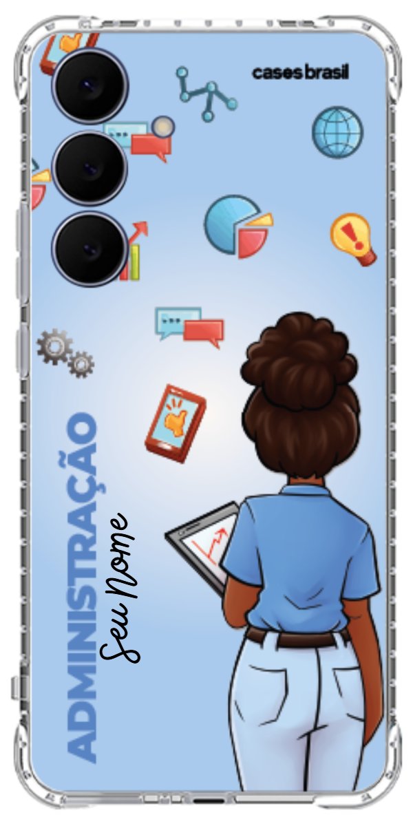 Capinha para celular Administração - Boneca Profissão Com Fundo