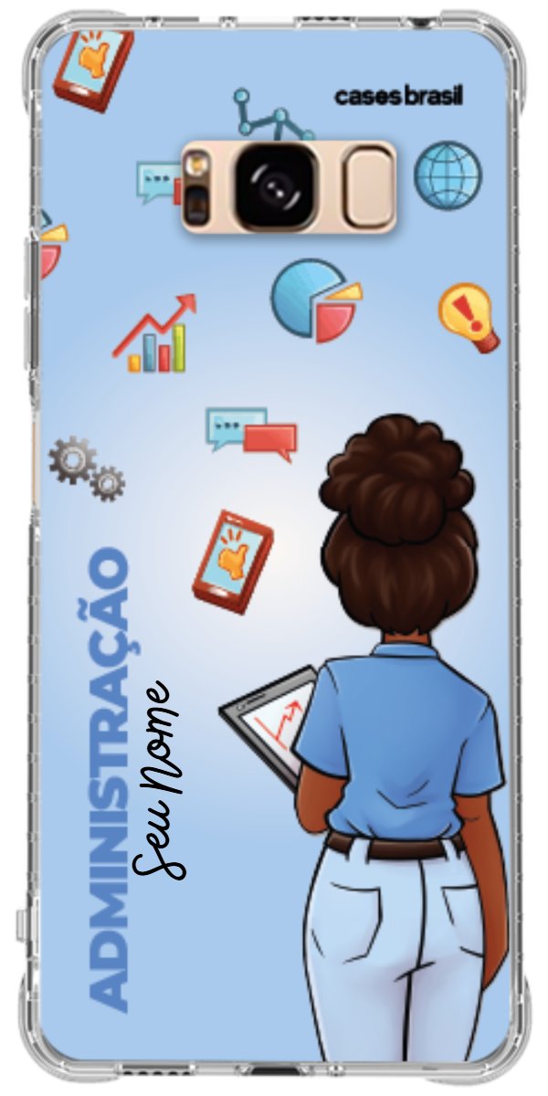 Capinha para celular Administração - Boneca Profissão Com Fundo