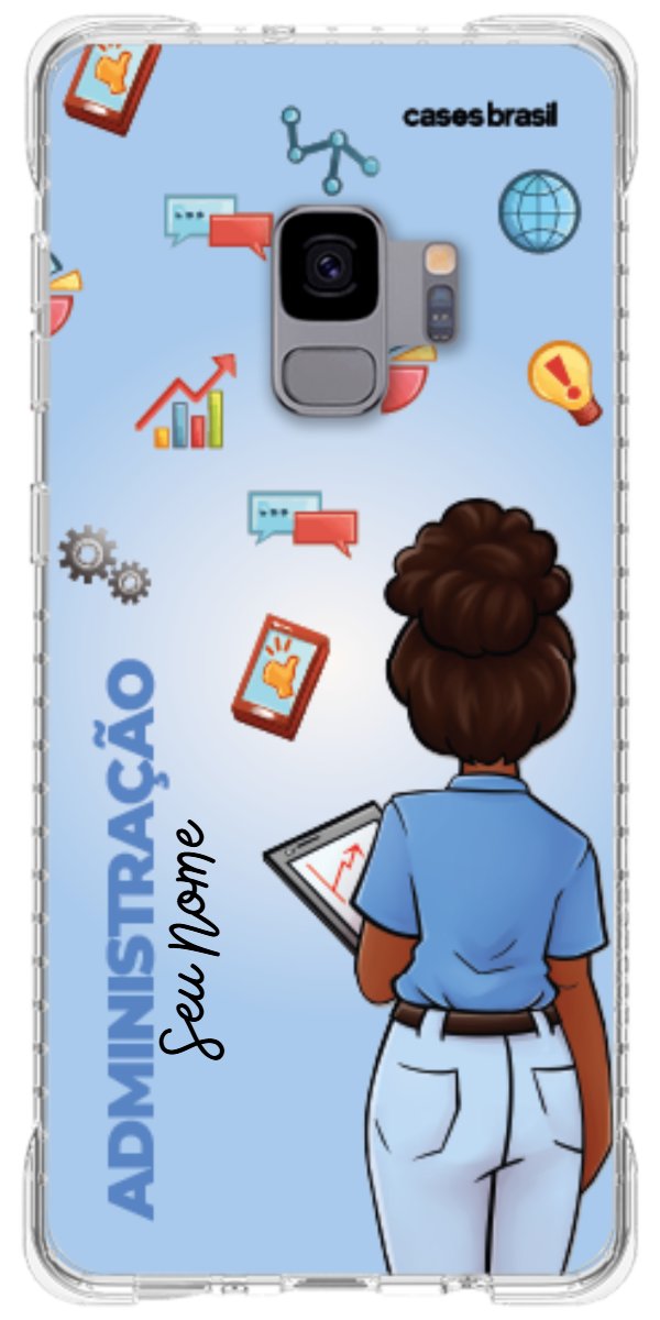 Capinha para celular Administração - Boneca Profissão Com Fundo