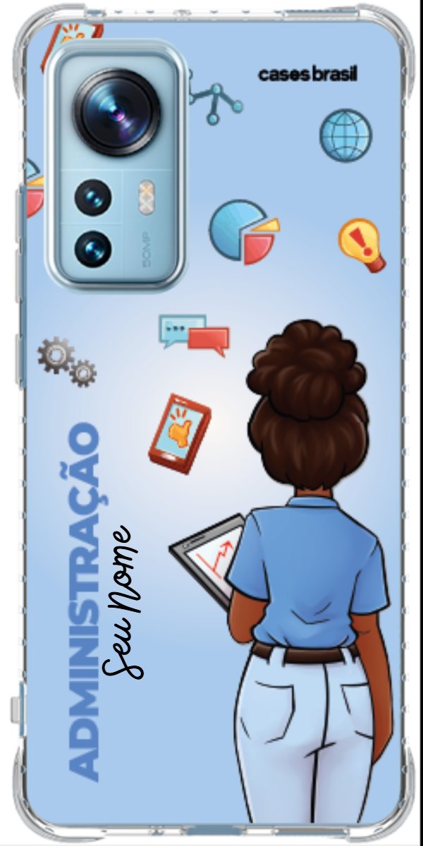 Capinha para celular Administração - Boneca Profissão Com Fundo