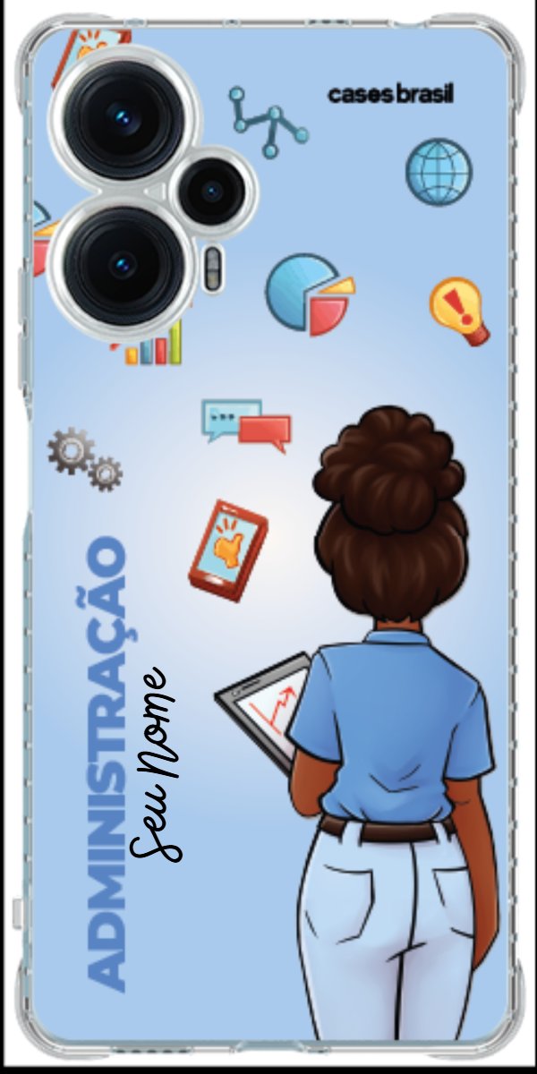 Capinha para celular Administração - Boneca Profissão Com Fundo