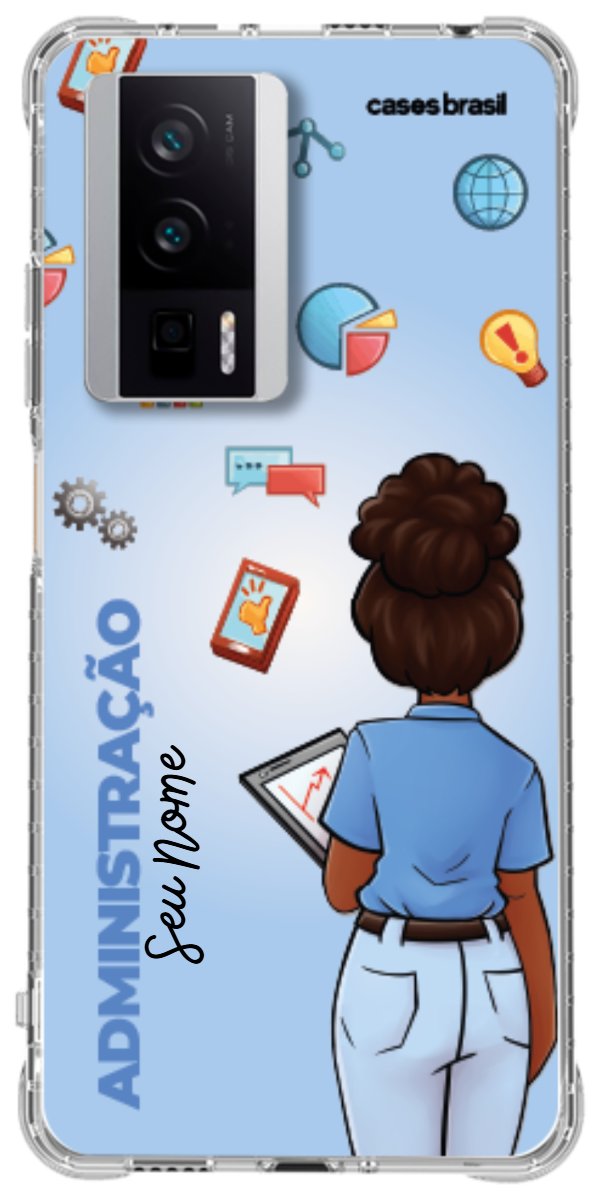 Capinha para celular Administração - Boneca Profissão Com Fundo