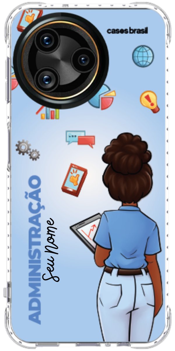 Capinha para celular Administração - Boneca Profissão Com Fundo