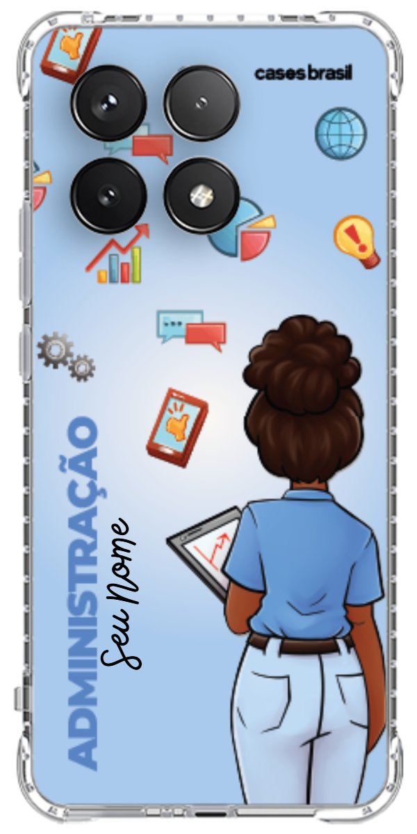Capinha para celular Administração - Boneca Profissão Com Fundo