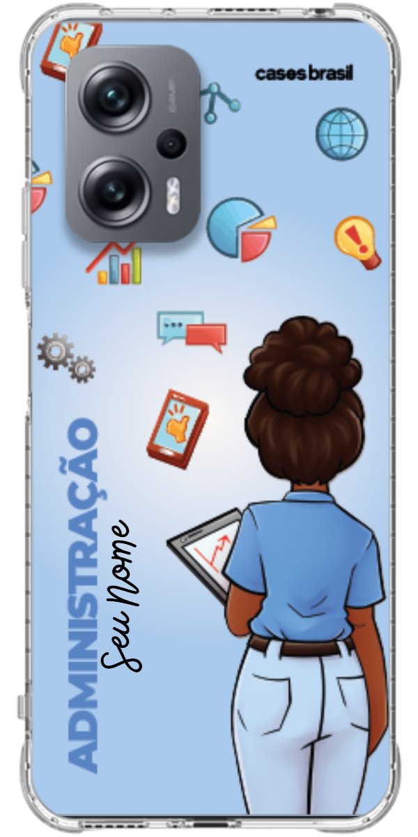 Capinha para celular Administração - Boneca Profissão Com Fundo