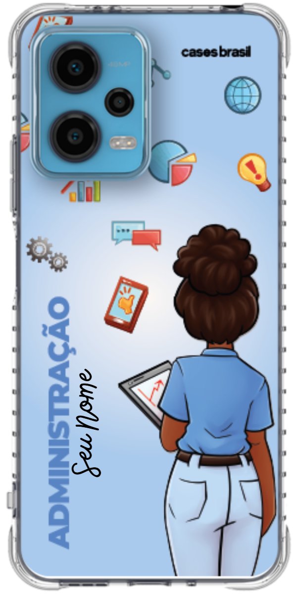 Capinha para celular Administração - Boneca Profissão Com Fundo