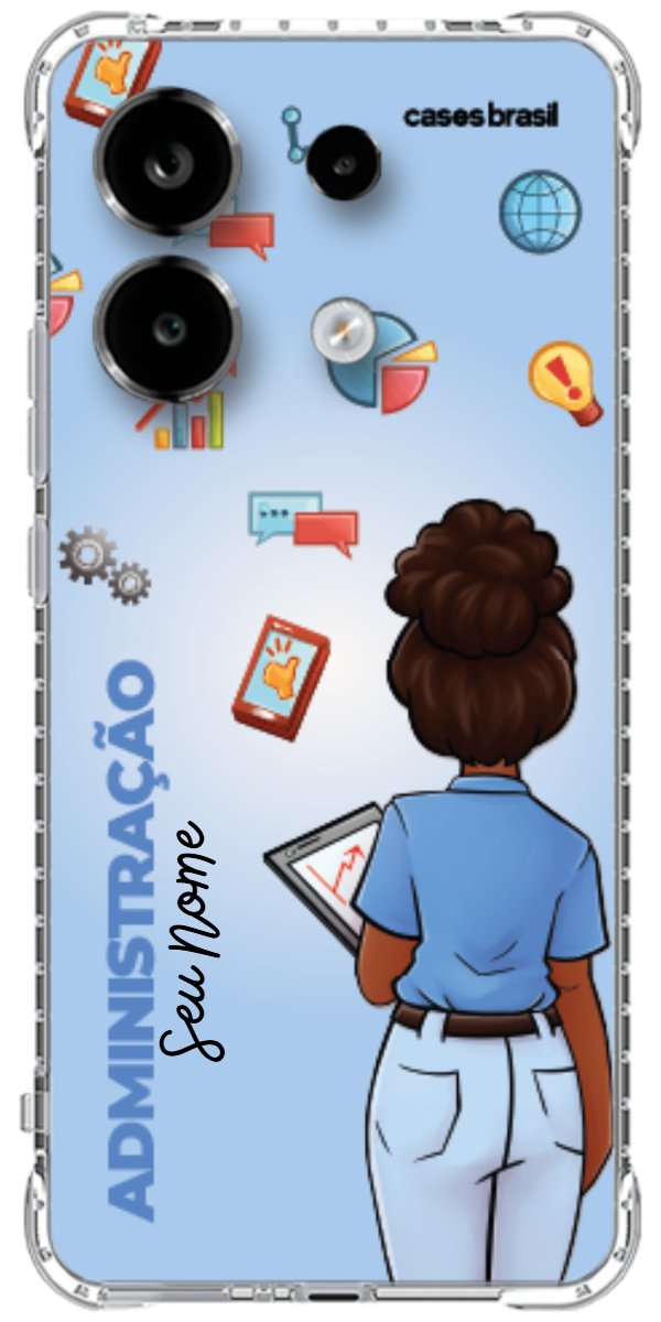 Capinha para celular Administração - Boneca Profissão Com Fundo