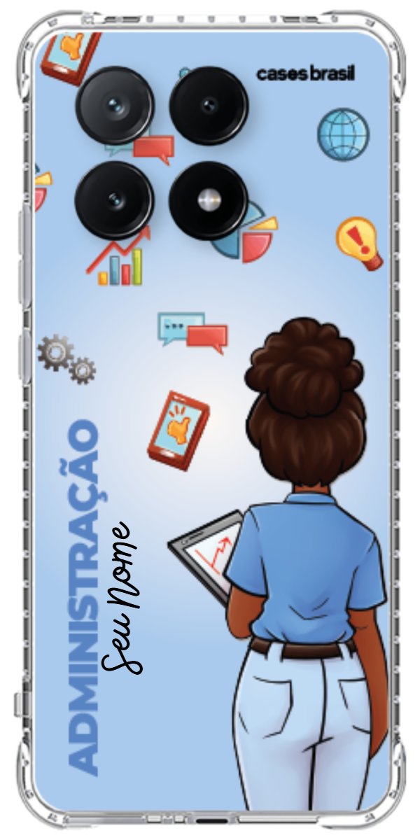 Capinha para celular Administração - Boneca Profissão Com Fundo