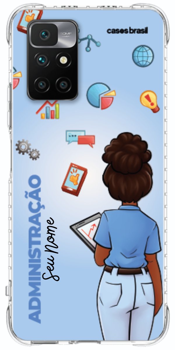 Capinha para celular Administração - Boneca Profissão Com Fundo
