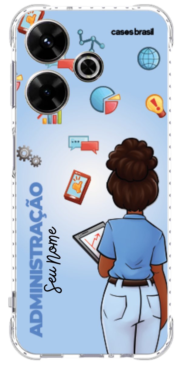 Capinha para celular Administração - Boneca Profissão Com Fundo