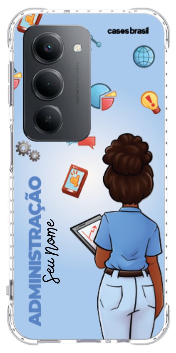 Capinha para celular Administração - Boneca Profissão Com Fundo
