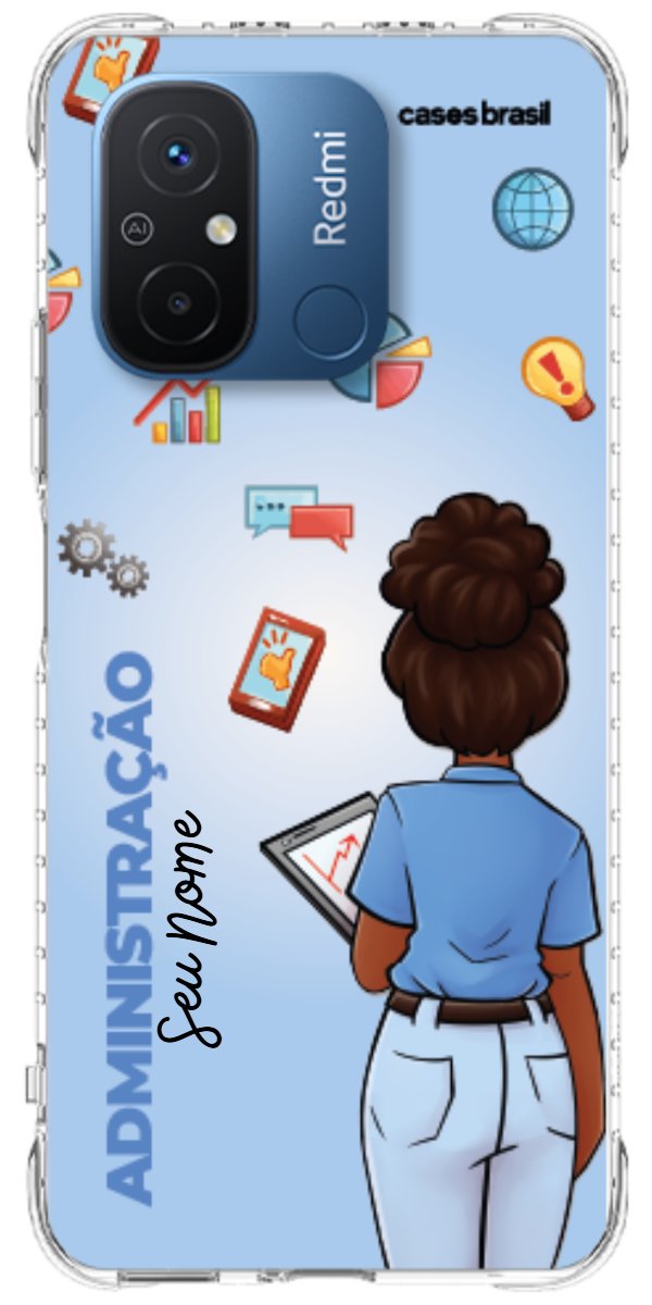 Capinha para celular Administração - Boneca Profissão Com Fundo