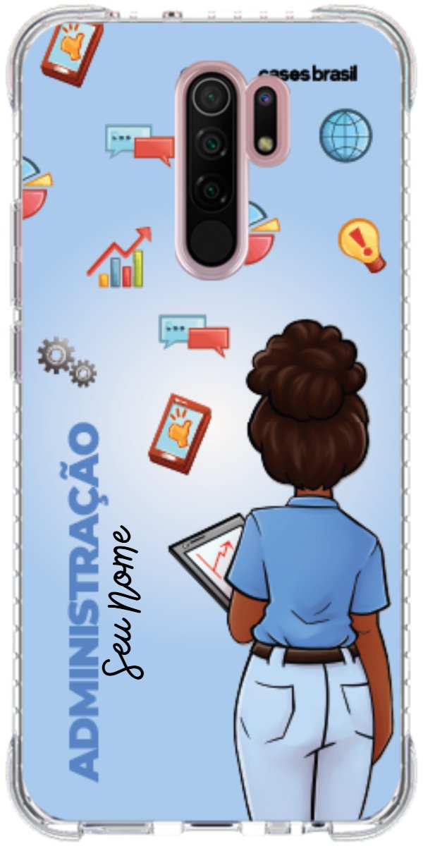 Capinha para celular Administração - Boneca Profissão Com Fundo