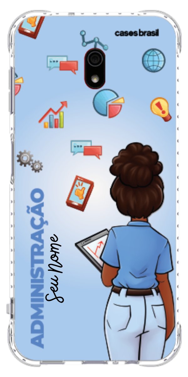 Capinha para celular Administração - Boneca Profissão Com Fundo