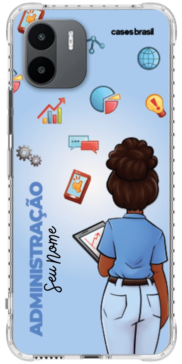 Capinha para celular Administração - Boneca Profissão Com Fundo