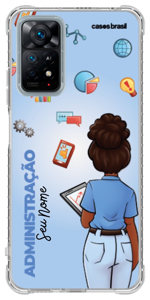 Capinha para celular Administração - Boneca Profissão Com Fundo