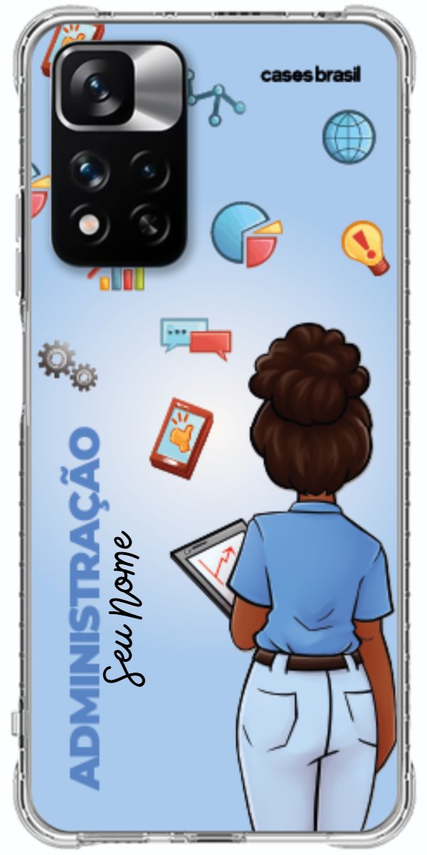 Capinha para celular Administração - Boneca Profissão Com Fundo