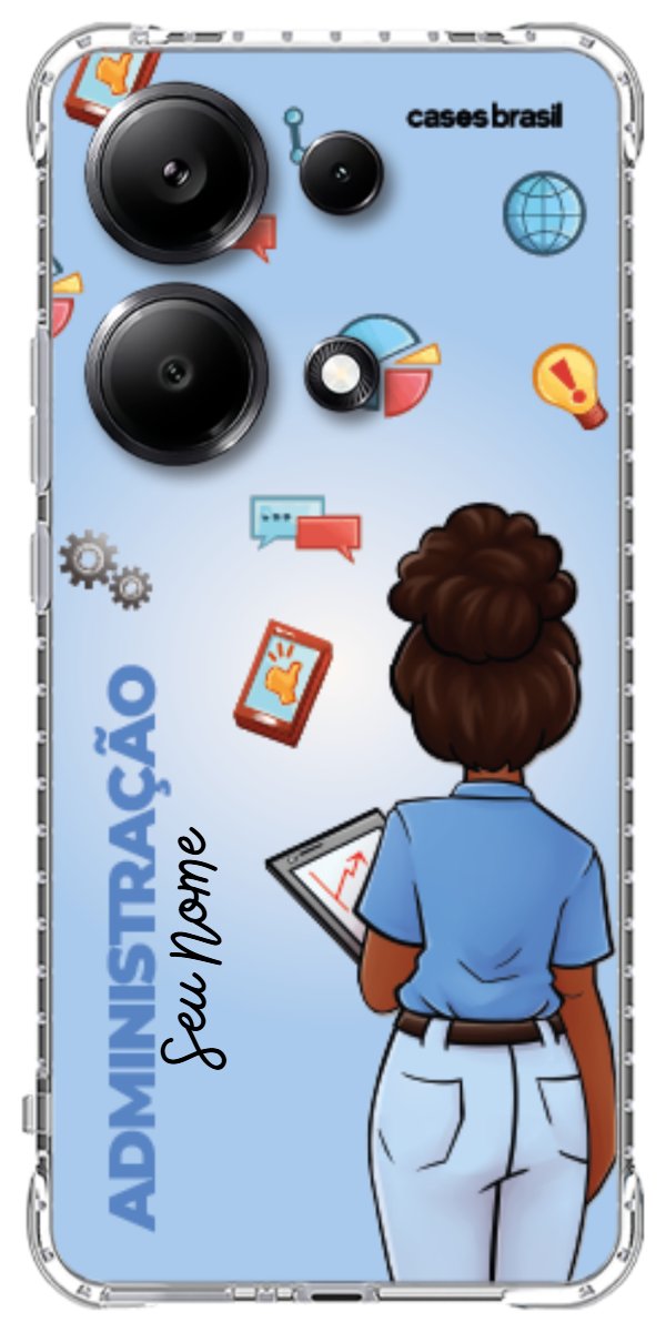 Capinha para celular Administração - Boneca Profissão Com Fundo