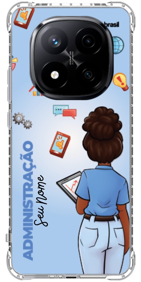Capinha para celular Administração - Boneca Profissão Com Fundo