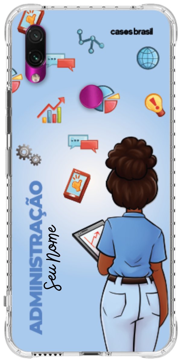 Capinha para celular Administração - Boneca Profissão Com Fundo