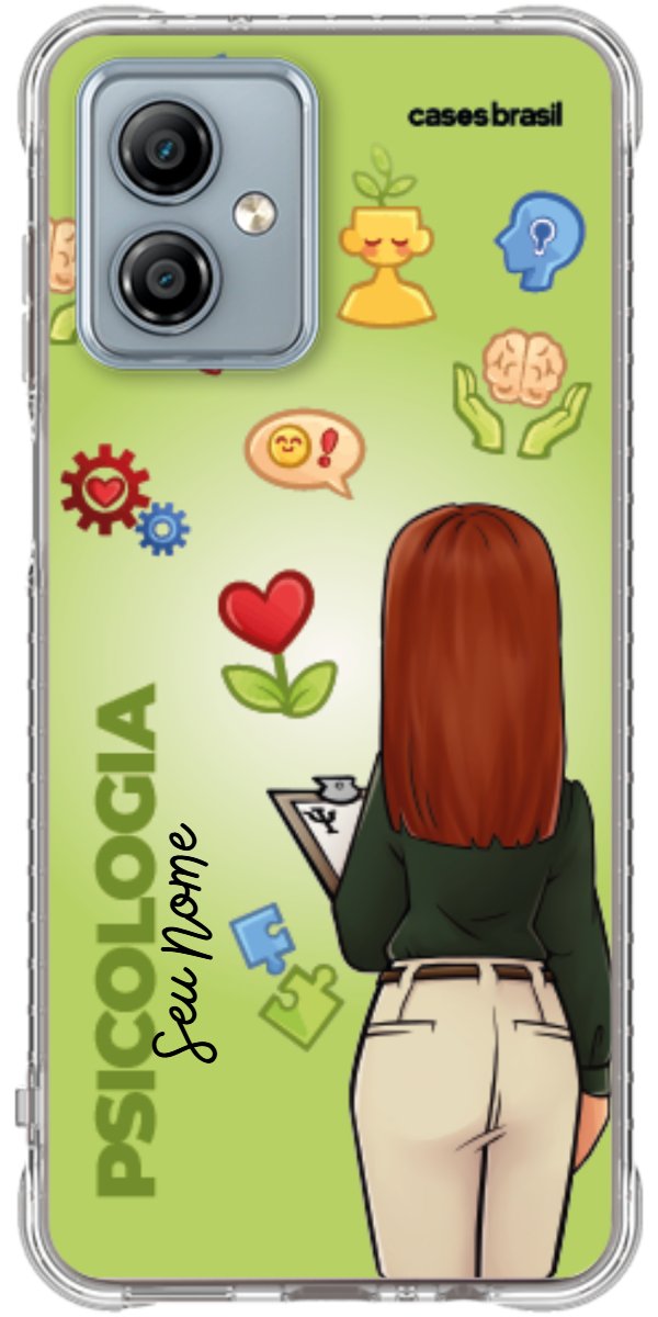 Capinha para celular Psicologia - Boneca Profissão Com Fundo