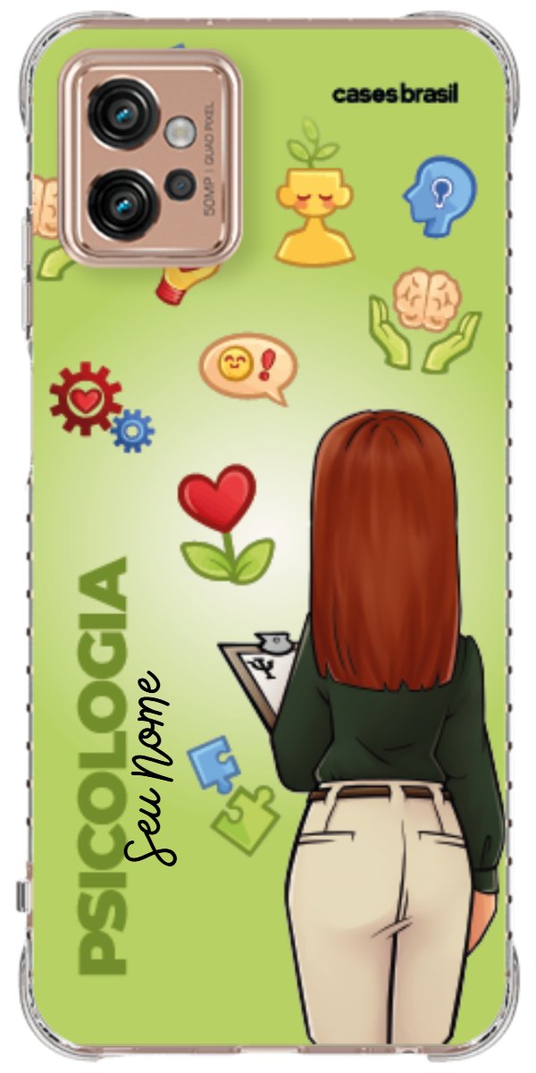 Capinha para celular Psicologia - Boneca Profissão Com Fundo