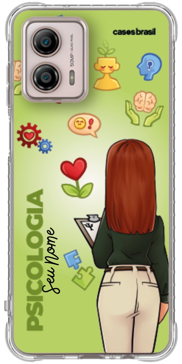 Capinha para celular Psicologia - Boneca Profissão Com Fundo