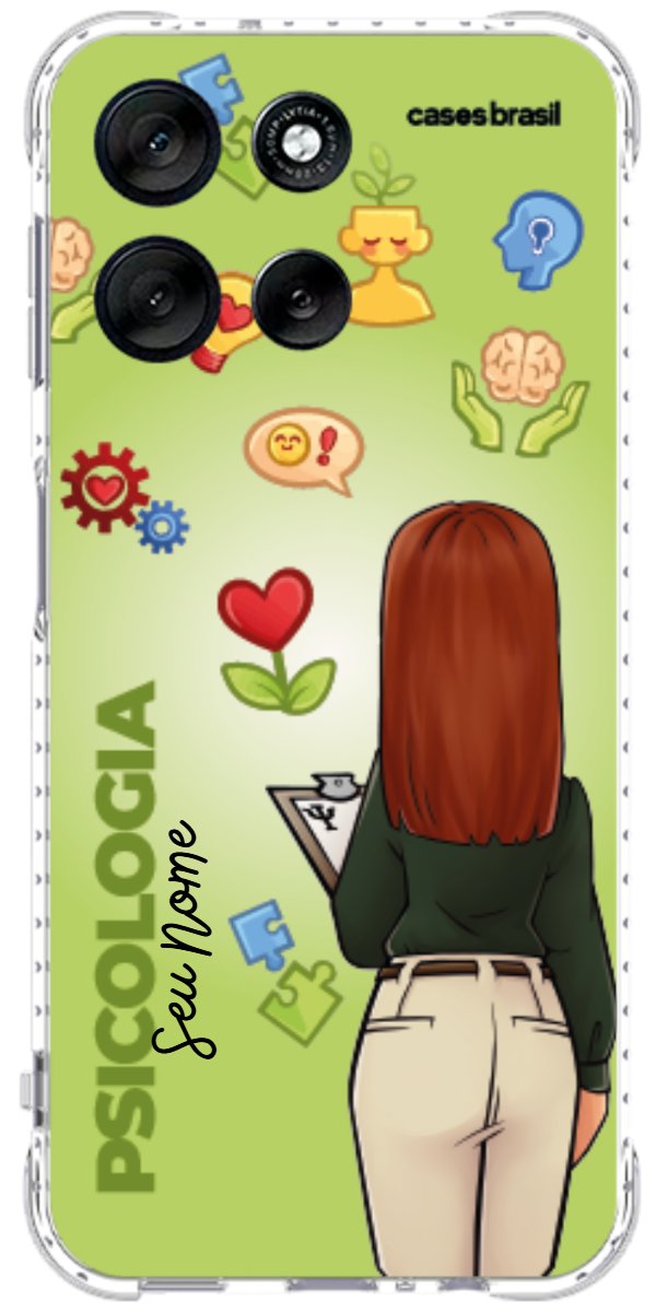 Capinha para celular Psicologia - Boneca Profissão Com Fundo