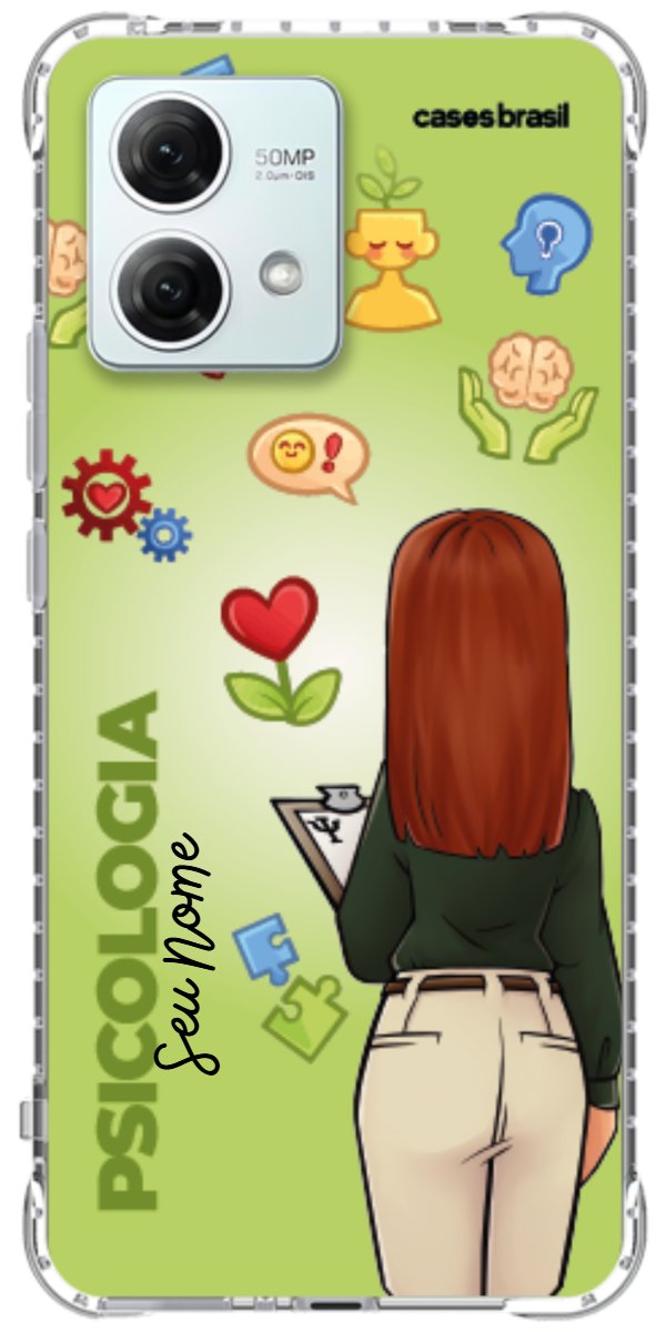 Capinha para celular Psicologia - Boneca Profissão Com Fundo