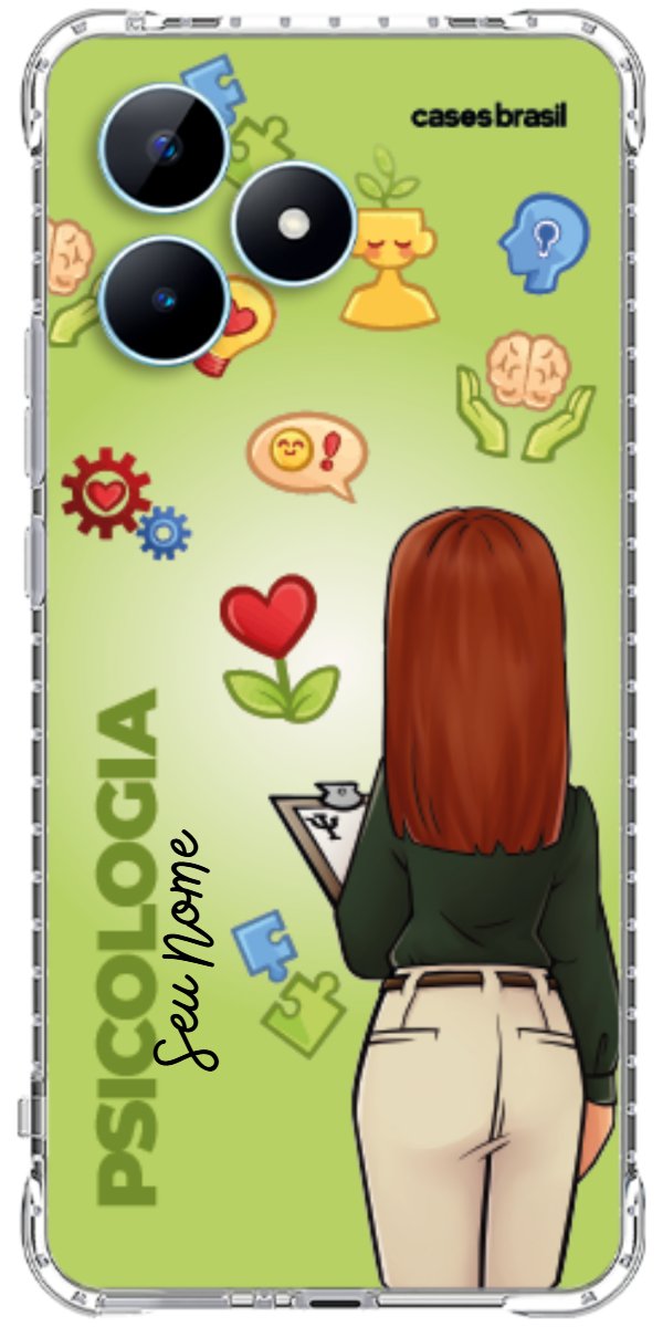 Capinha para celular Psicologia - Boneca Profissão Com Fundo