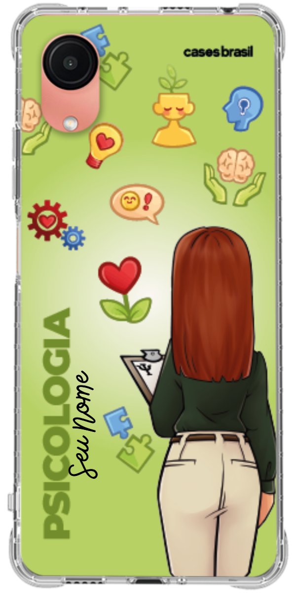 Capinha para celular Psicologia - Boneca Profissão Com Fundo